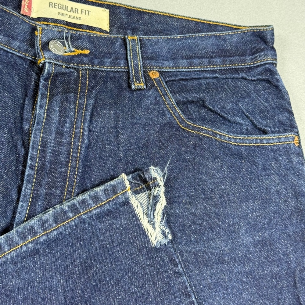 Levis Regular Fit Dark Wash Denim Jeans Mens Blue Straight Leg Pants